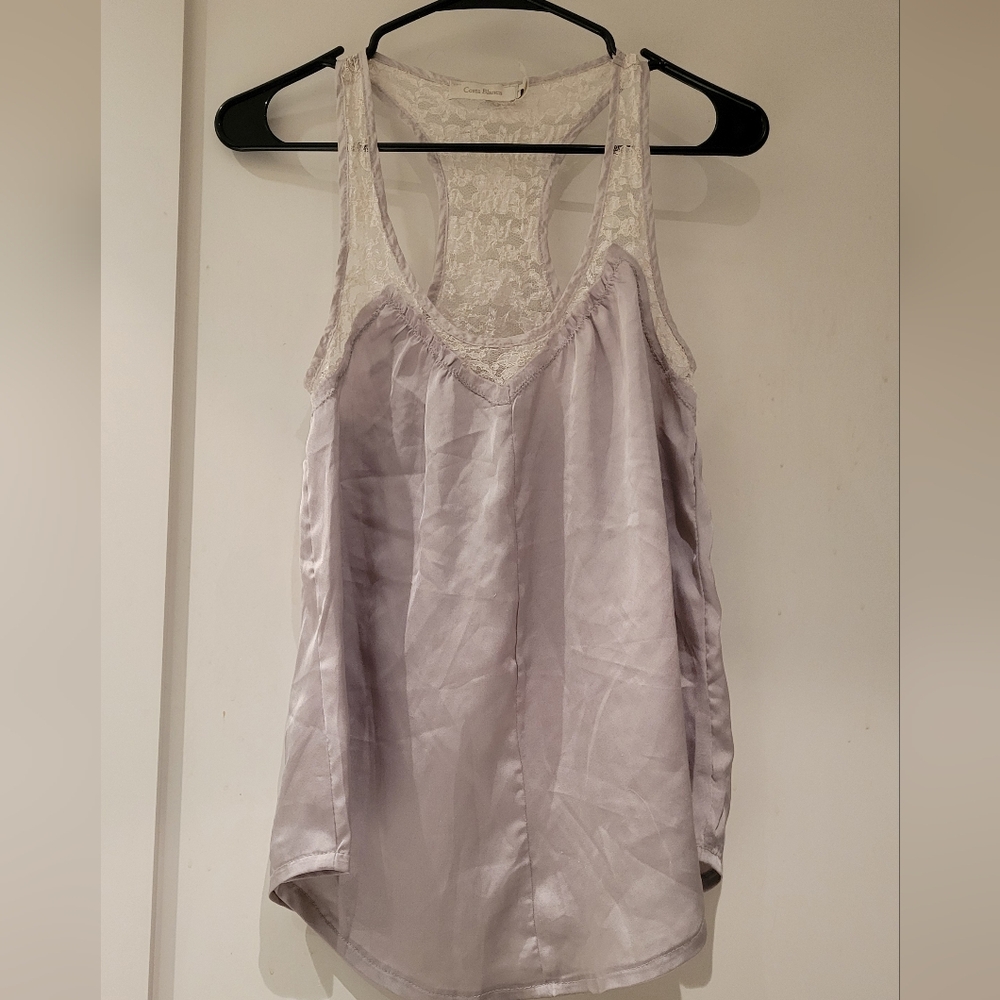 Grey Lace Tank